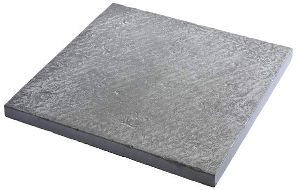 Terrassenplatte Margo Perlgrau Geflammt - Anschlussplatte für Pool Umrandung 49,5 x 49,5 x 3,2 cm